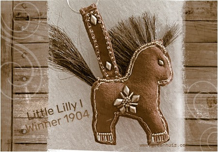 Decorative keychain pendant Little Lilly by Margaret Eland