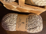 Natural 100% Raw Wool Yarn Nørdic Wheel 2-ply 100g Natural White / Beige