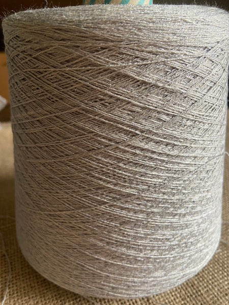 Filati Buratti Ritorto 100% Silk yarn 1/15 Twisted Color Argento 50g - GreenHuiz