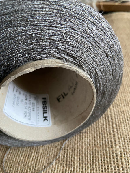 Filati Buratti Ritorto 100% Silk yarn 1/15 Twisted Color Cast Iron 50g - GreenHuiz