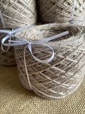 100% Natural Wool Yarn Nørdic Wheel 2-ply Beige 150g