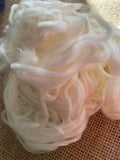 Roving Yarn Waste – Superwash Wool (Bleached) & Natural Silk Fibers for Felting and Creative Arts - GreenHuiz