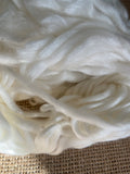 Roving Yarn Waste – Superwash Wool (Bleached) & Natural Silk Fibers for Felting and Creative Arts - GreenHuiz