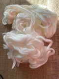 Roving Yarn Waste – Superwash Wool (Bleached) & Natural Silk Fibers for Felting and Creative Arts - GreenHuiz