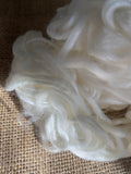 Roving Yarn Waste – Superwash Wool (Bleached) & Natural Silk Fibers for Felting and Creative Arts - GreenHuiz