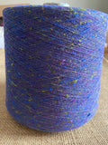 Filati Buratti Shantung Jaspe Melange 100% Silk yarn 1/15  Color Blu Viola 50g (1 Ply) - GreenHuiz